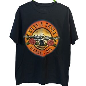 Pre loved Guns N Roses Black Graphic T-Shirt Atlanta 2016 Tour- size large